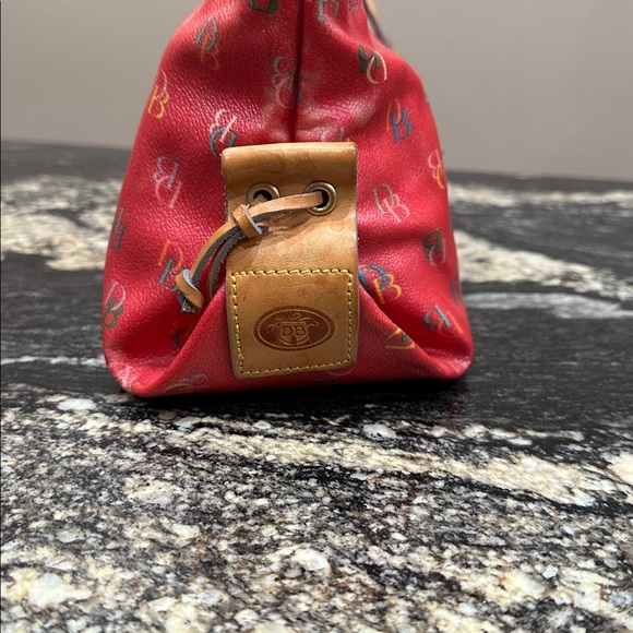 Dooney & Bourke Red Tote with Multicolor Monogram - Picture 6 of 13